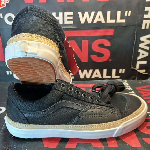 Vans Men's 7/Women's 8.5 Old Skool Overply Era Vamp Black Leather VN0A4U14XFZ - Picture 1 of 12